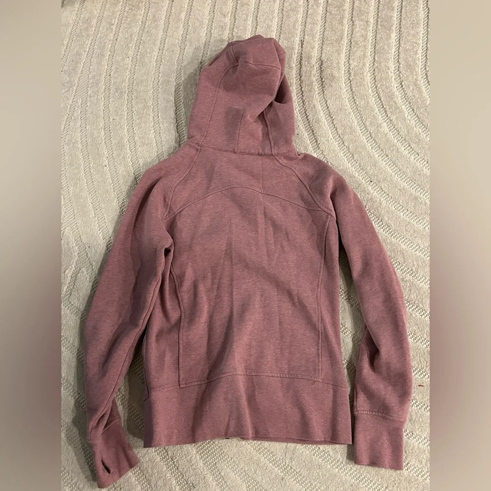 Lululemon Scuba Full-Zip Hoodie in Heathered Velvet Dust - Size 8